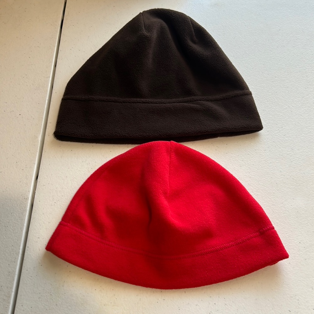 Winter Bundle of Hats/Beanies, Gloves, Red & Brown, OS